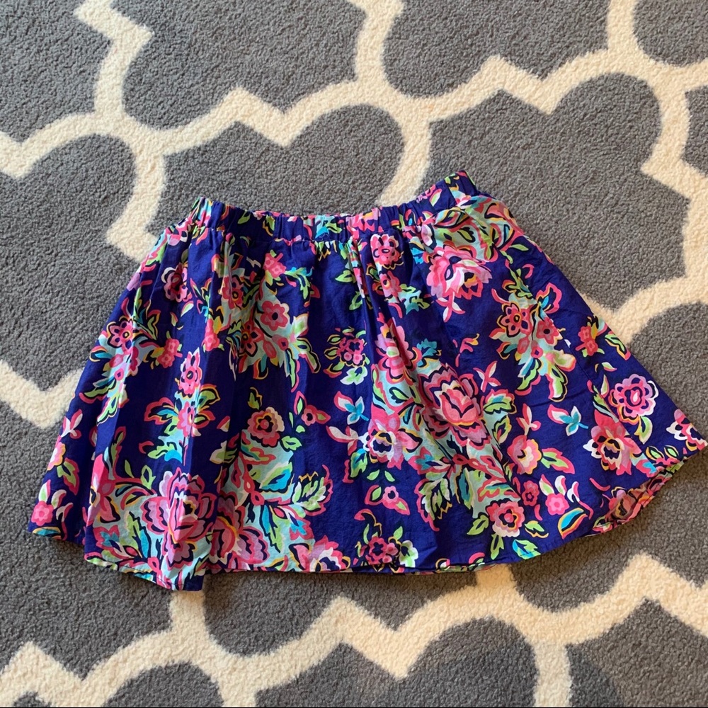 Children’s Place Indigo Floral Print Skirt